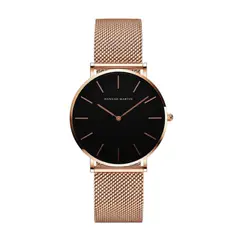 HANNAH MARTIN - RELOJ PARA MUJER ACERO BRONCE-NEGRO