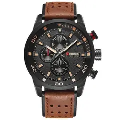 CURREN - RELOJ 8250 MARRON SUITE NEGRO