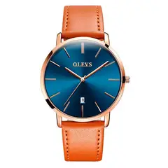 CLOCK PERU - RELOJ HOMBRE OLEVS MARR?N AZUL L5868G
