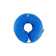 QUE PATAS PET SHOP - Collarín Inflable para Mascotas Azul Talla XL
