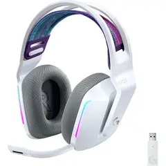 LOGITECH - Auriculares G733 Gamer Wireless RGB Micro Blanco 981-000882