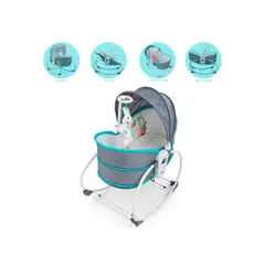 GENERICO - Silla Mecedora Moises MUSICAL Con vibrador«5 EN 1»Blue