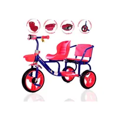 BABY KITS - Triciclo Doble Asiento para Niños NEO Red