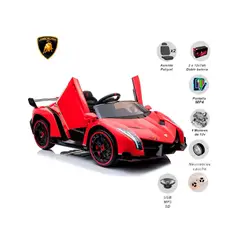 LAMBORGHINI - Auto a Batería Licenciado para Bebés «VENENO» Red