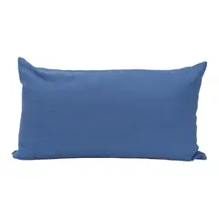 NIENNA HOME - Cojín Rectangular De Lino Color Azul Acero Con Relleno Incluido