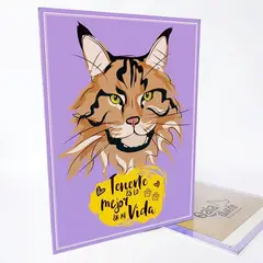 QALA DISEÑO - Cuadro Decorativo - - Gato Melena - 30x225 cms