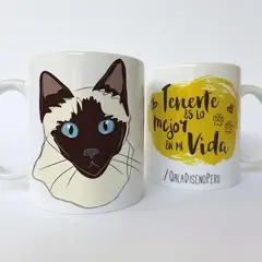 QALA DISEÑO - Taza 11 oz. - Gato Siamés