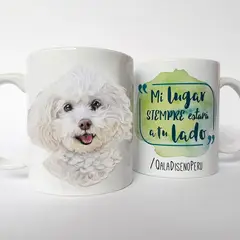 QALA DISEÑO - Taza 11 oz. - Perro Bichón Frisé