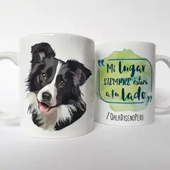 QALA DISEÑO - Taza 11 oz. - Perro Border Collie