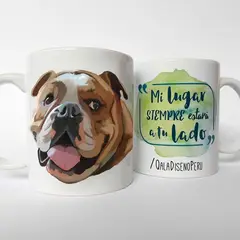 QALA DISEÑO - Taza 11 oz. - Perro Bulldog Inglés