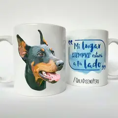 QALA DISEÑO - Taza 11 oz. - Perro Doberman