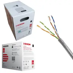 GENERICO - Cable de cobre Cat 5e DIXON 7060/25 LSZH 25 AWG PVC Gris 305 metros