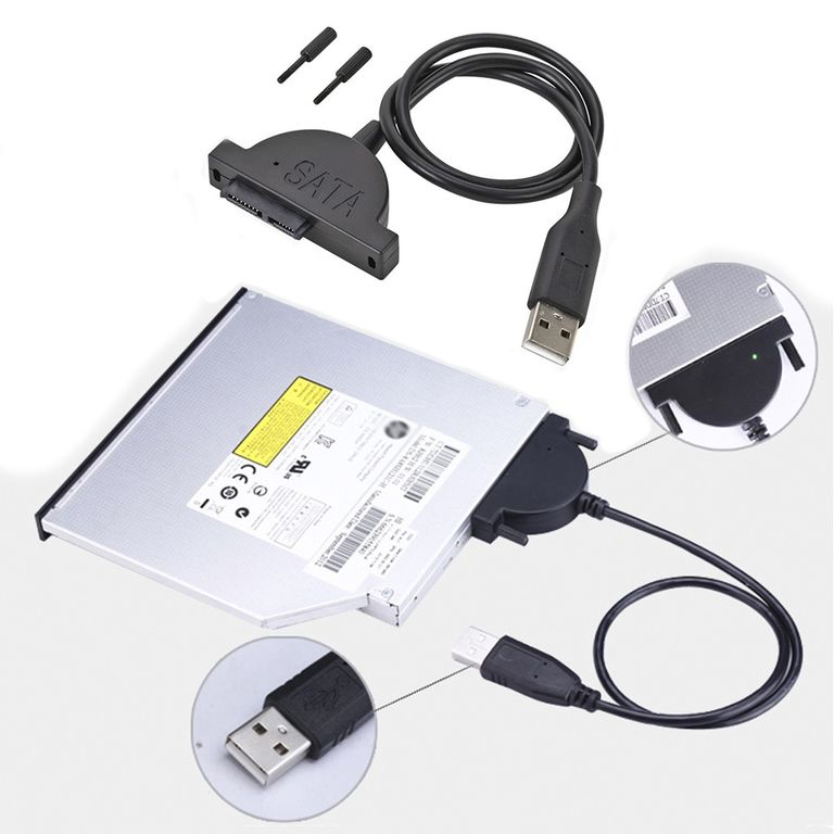 Adaptador Mini Sata A Usb 2.0 Para Lectoras De Laptops cd dvd