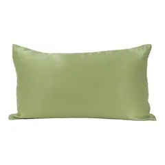 NIENNA HOME - Cojín Rectangular De Seda Color Verde Manzana Con Relleno Incluido