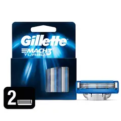 GILLETTE - Mach3 Turbo Cartuchos para Afeitar 2 unidades