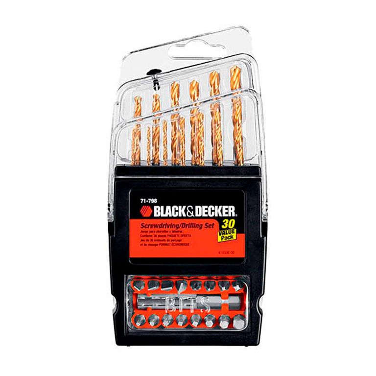 Set de 30 Piezas Black & Decker con Estuche.