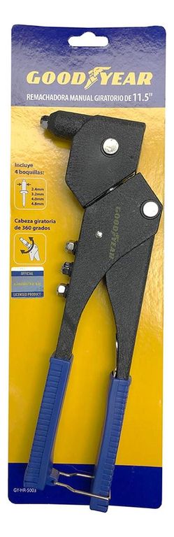 Remachadora manual aluminio 11.5 " giratoria 360