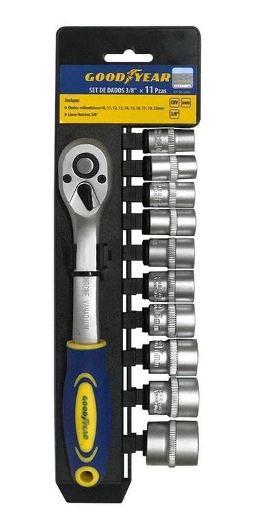 Set de dados 11pcs 3/8" pulgadas crv