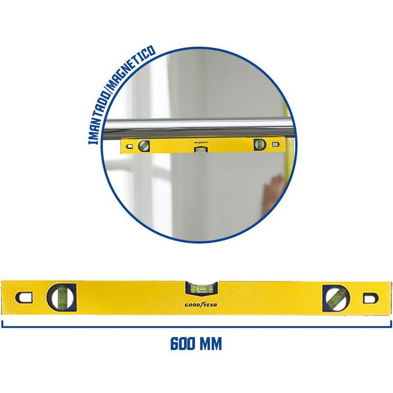 Nivel magnetico imantado 600 mm crv