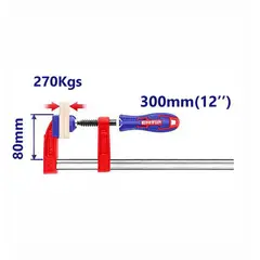 EMTOP - PRENSA SARGENTO TIPO F 80x300MM 270K INDUSTRIAL - ECLPF08101