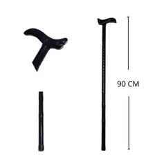 GENERICO - Bastón Madera Grueso Para Caminar 90 cm