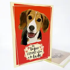 QALA DISEÑO - Cuadro Decorativo - - Perro Beagle - 30x225 cms