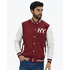 NEW YORK STARS - Casaca Modelo Americana - Guinda