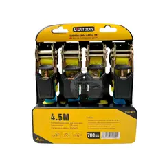 UYUSTOOLS - Pack 4 Cintas Correa De Amarre Con Trinquete Carga Pesada