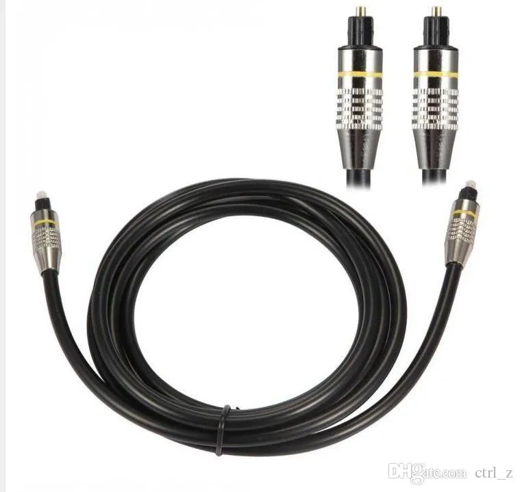 Cable Audio Óptico Digital Fibra Óptica 3 Metros Od 6.0mm Macho Negro