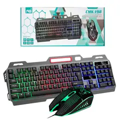 SEISA - Kit Teclado Y Mouse Gamer Iluminación Luces RGB Gaming