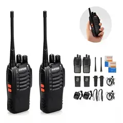 OEM - Kit Completo 2 Walkie Talkie Radio Bidireccional Transceptor 16Canales