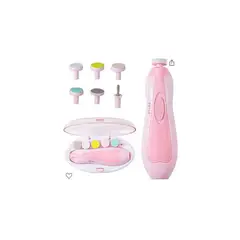 GENERICO - Corta Úñas Pulidor Manos Pies 6 Limas Electrico Para Bebe