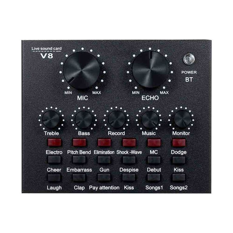 Interfaz de Audio Portátil Tarjeta de Sonido Stream para Celulares V8