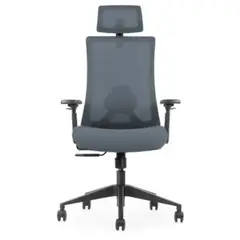 DECORPLAS - Silla De Oficina Ergonómica Atenas Dark Grey Brazos 3D