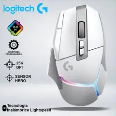 LOGITECH - MOUSE GAMER G502 X PLUS RGB LIGHTSPEED SENSOR HERO 25K SWITCH OPTICOS LIGHTFORCE