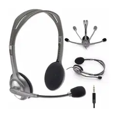 LOGITECH - Audífono H111 Silver Con Micrófono