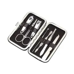 GENERICO - Set Manicure Pedicura Acero Inoxidable 7 Piezas Cortauñas