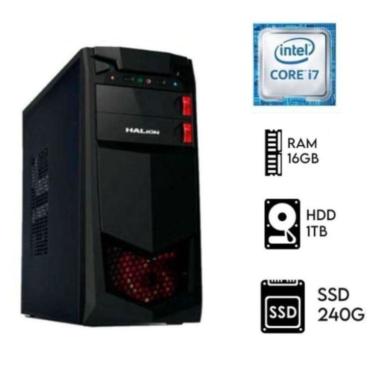 PC Computadora Core I7 3.2 Ghz Ram 16GB Disco 1TB+ SSD240