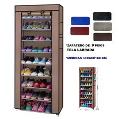 GENERICO - Organizador de Zapatos Armable Zapatera de 9 niveles Funda Aleatorio