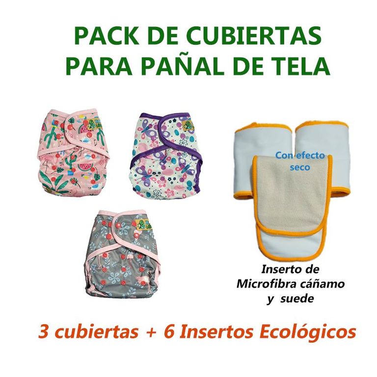 Pack de Cubiertas para Pañal de Tela para bebes de 4 a 15 kg