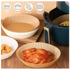 INSPIRA MARKET - Bandeja Papel Freidora de Aire Antiadherente para Frituras 100 U