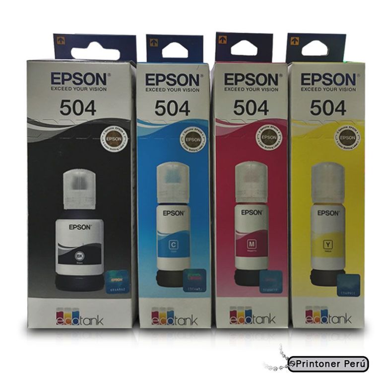 Kit de tinta 4 colores t504 para l4150, l4160, l6171