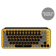 LOGITECH - Teclado pop keys bluetooth - negro amarillo