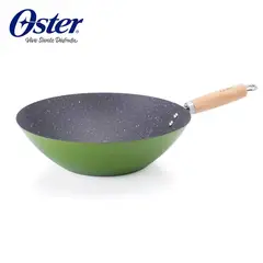 OSTER - Wok 30 cm Acero al Carbono Denali verde