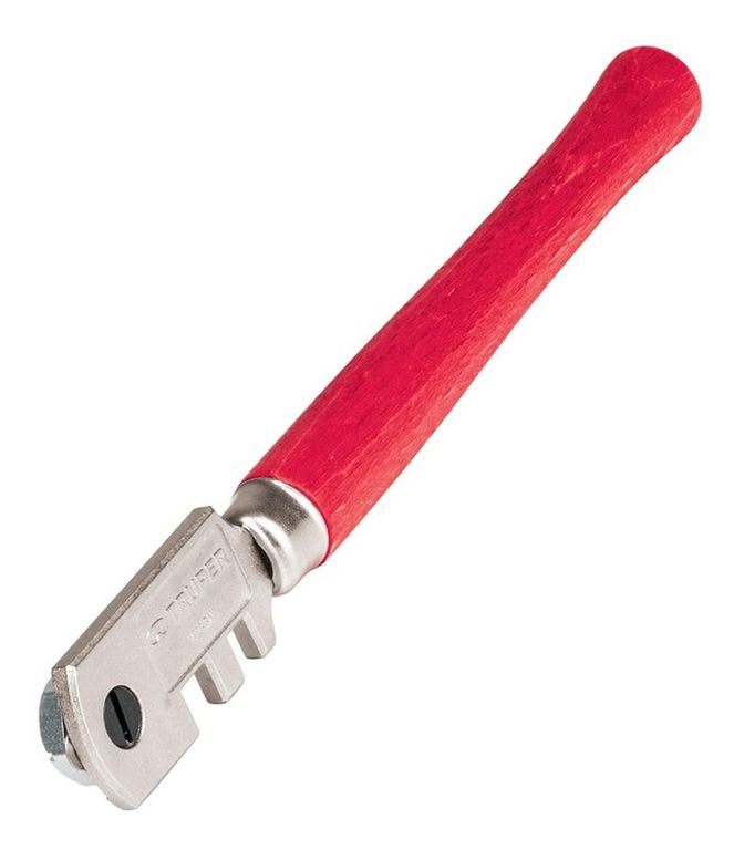 Corta vidrio mango de madera 6 cuchillas 4.5 mm 12954