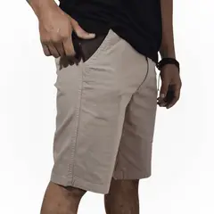 YONISTERS CLOTHING - Short de Algodón Drill Hombre Slim Fit Casual y de Vestir YONISTERS - Estilo Versátil - Beige