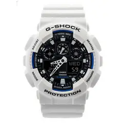 CASIO - Reloj de Resina G-Shock GA-100B-7A Blanco