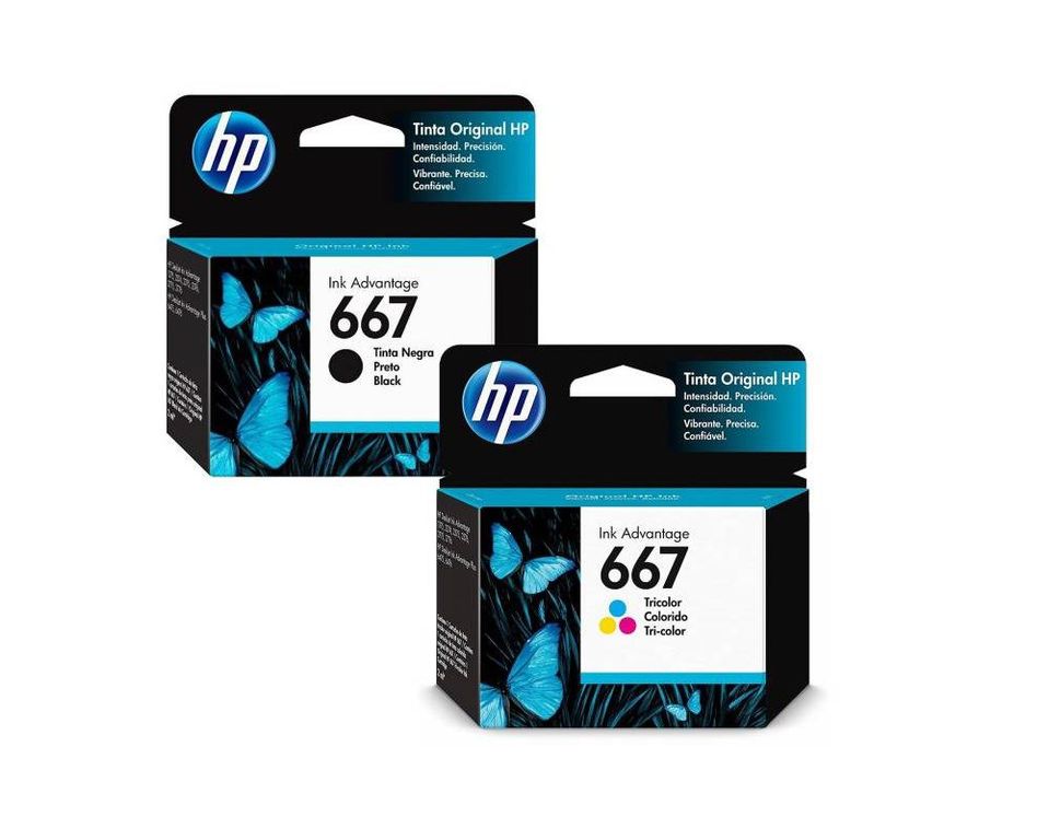 Kit de Tinta 667 Negro Y Tricolor-(3YM78AL)-(3YM79AL)