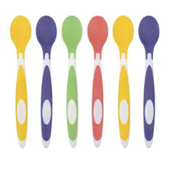 DR BROWNS - Pack de 6 Cucharas de Punta Suave Multicolor