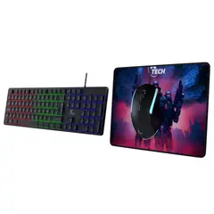 XTECH - Antec Kit Teclado y Mouse Gamer Wired Multimedia - XTK-530S